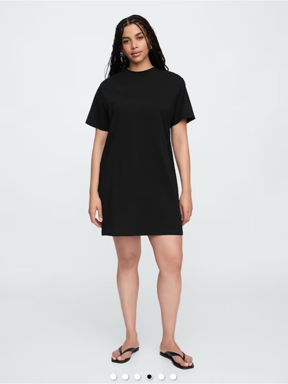 🆕 GAP Women's Relaced T-Shirt Dress Short Sleeve Black Small 4-6 S - Picture 4 of 14